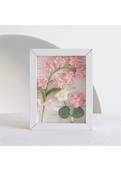 Tığ Işi Yün Çiçek Bitmiş Örme Buket Fotoğraf Süsleri Kolye Sevgililer Günü Hediye Beyaz (Yurt Dışından) fiyatları