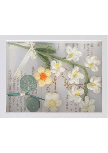 Tığ Işi Yün Çiçek Bitmiş Örme Buket Fotoğraf Süsleri Kolye Sevgililer Günü Hediye Beyaz (Yurt Dışından) fırsatları