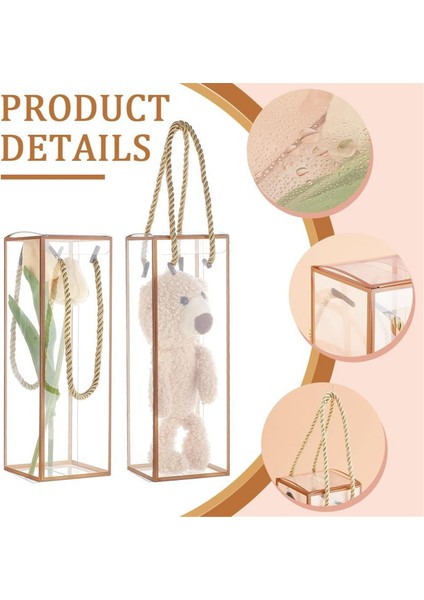 12 Paket Şeffaf Plastik Hediye Kutusu, Açık Plastik Iyilik Kutusu, Altın Sınırlı Dikdörtgen Şeker Kutusu (Yurt Dışından) modelleri