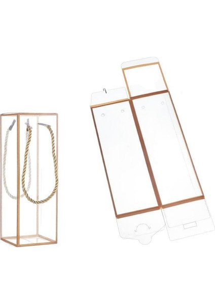 12 Paket Şeffaf Plastik Hediye Kutusu, Açık Plastik Iyilik Kutusu, Altın Sınırlı Dikdörtgen Şeker Kutusu (Yurt Dışından) fırsatları