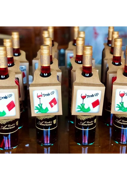 Pencereli Şarap Şişesi Kutusu, 30 Adet Şarap Hediye Kutusu, Şarap Kutuları Lehine Kutu Charcuterie Kutusu Sabun Ambalaj Kutusu Hediye Kahverengi Için (Yurt Dışından) fırsatları