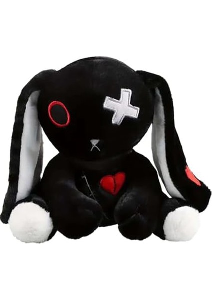 Çılgın Tavşan Peluş Tavşan Oyuncak Korkunç Tavşan Doldurulmuş Tavşan Hayvan Yastığı, Doğum Günü Hediyesi, Siyah (Yurt Dışından)