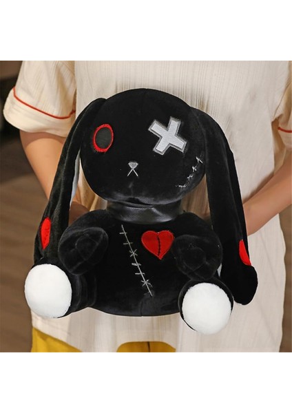 Çılgın Tavşan Peluş Tavşan Oyuncak Korkunç Tavşan Doldurulmuş Tavşan Hayvan Yastığı, Doğum Günü Hediyesi, Siyah (Yurt Dışından) fırsatları