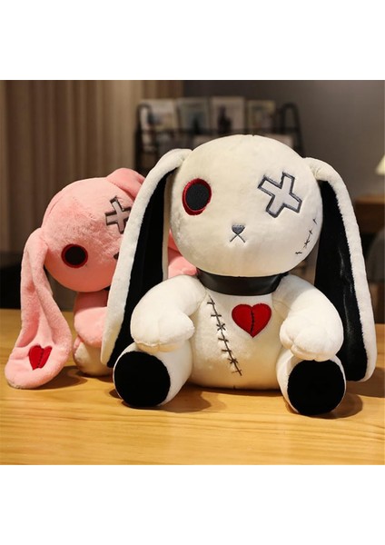 Çılgın Tavşan Peluş Tavşan Oyuncak Korkunç Tavşan Doldurulmuş Tavşan Hayvan Yastığı, Doğum Günü Hediyesi, Siyah (Yurt Dışından) indirimleri