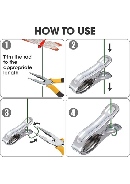 15PCS Dekoratif Yusufçuk Klipler Bahçe Için Dekor, 9.8 Inç Uzunluğunda, Çok Renkli Çok Yönlü Klipsli Bitki Dekorasyonu (Yurt Dışından) modelleri