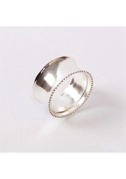 4pcs Peçete Yüzükleri, Peçete Tutucu Yüzüğü, Dövülmüş Tasarım Serviettes Tokası Düğün, Gümüş (Yurt Dışından) modelleri