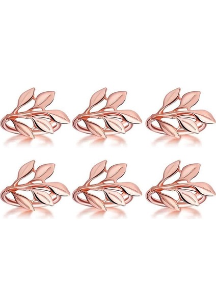 6 Adet Peçete Yüzüğü, Yaprak Peçete Seti, Peçete Yüzüğü Peçete Tutucu Dekorasyonu, Noel, Tatil, Akşam Yemeği Dekorasyonu Için Uygun (Yurt Dışından)