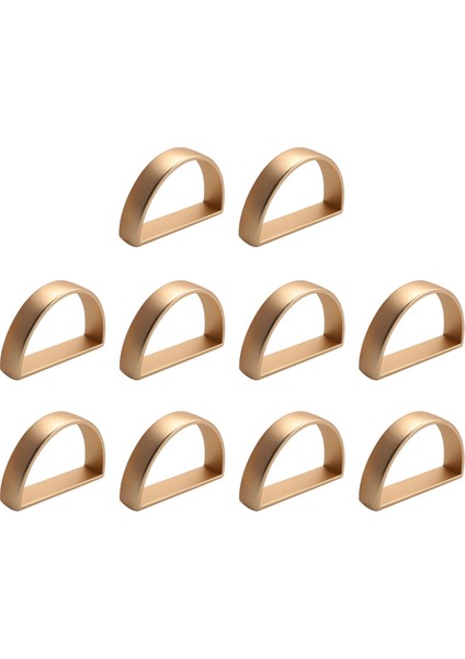 10 Adet Altın Peçete Halkaları Metal Peçete Halka Tutucular Modern Tasarım Yüzüğü Tutucu Metal Yarım Daire Serviette Tokalar (Yurt Dışından)