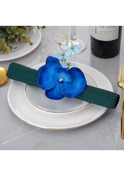 6pcs El Yapımı Orkide Çiçek Peçete Halkaları Mavi Çiçek Tutucular El Sanatları Serviette Tokaları Düğün Masa Dekoru Için Yüzük (Yurt Dışından) modelleri