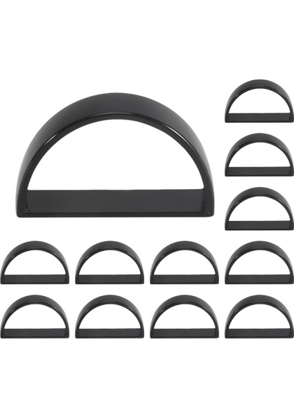 Peçete Yüzükleri 12, Peçete Halkaları Sevgililer Için Dekor, Anneler Günü, Şükran Günü, Noel, Yıldönümü Yemekleri Siyah (Yurt Dışından)