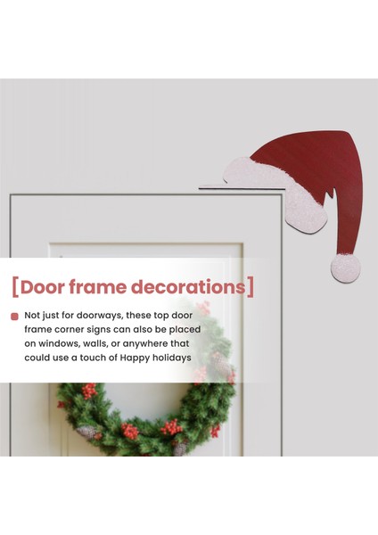Noel Kapısı Toppers Dekor, Üst Kapı Çerçevesi Köşe Işaret Süslemeleri, Ev Dekoru Koyu Dekoru K (Yurt Dışından) indirimleri