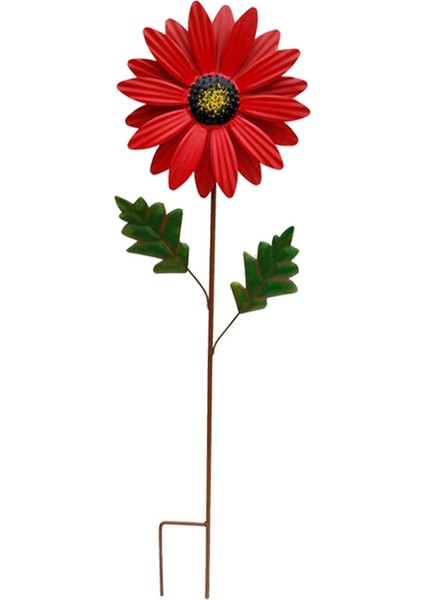 Kırmızı Metal Daisy Bahçe Bahçeleri Dekor, Metal Çiçek Çubuğu Açık Dekorasyonlar, 3D Daisy Sehpa Yard Sanat Duvar Için (Yurt Dışından)