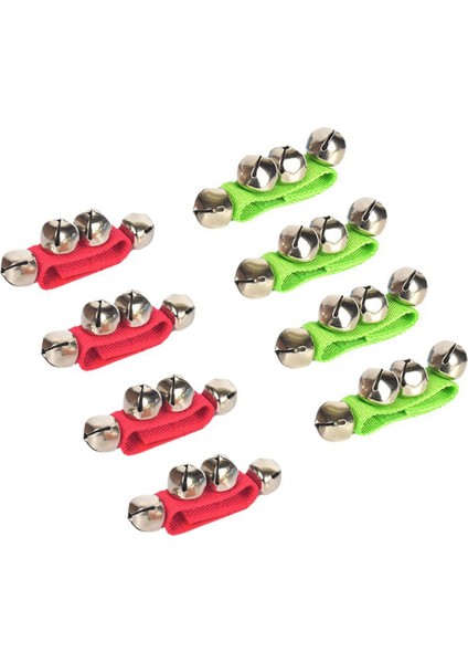 8pcs Bilek Bandı Jingle Çan, Noel Bileği Çan Perküsyon Müzik Ritmi Noel Için 8.5inch (Yurt Dışından)