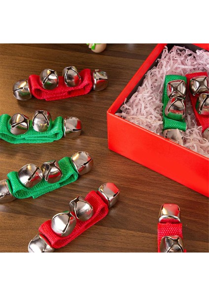 8pcs Bilek Bandı Jingle Çan, Noel Bileği Çan Perküsyon Müzik Ritmi Noel Için 8.5inch (Yurt Dışından) fırsatları