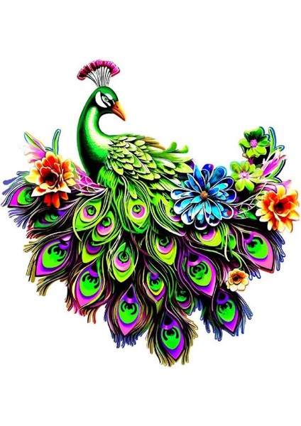 Ev Dekoru Dış Demir Tavus Kuşu Duvar Asma Avlu Duvar Düzeni Peyzaj Duvar Asma Accessorie Ev Dekoru, Yeşil (Yurt Dışından)