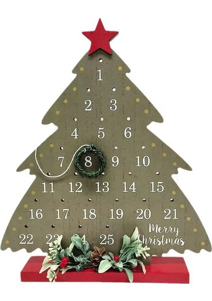Mutlu Noel Süsleri Takvim Geri Sayım Noel Şekli Ev Dekorasyonu 2024 Noel Navidad Dekor (Yurt Dışından)