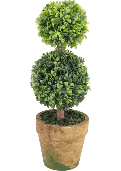 Tencerelerde Yapay Plastik Ağaçlar Bitki Saksı Dekor Bahçe Bahçesi Kapalı Açık Desen: Iki Top (Yurt Dışından) fiyatları