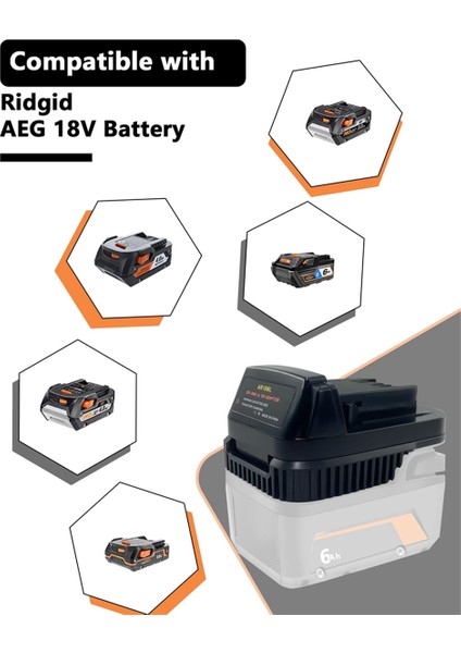 Milwaukee M18 18V Kablosuz Aletler Için Ridgid Aeg 18V Pil Için AR18ML Adaptörü, Ridgid 18V Platform Piller Için Kullanın (Yurt Dışından) fırsatları