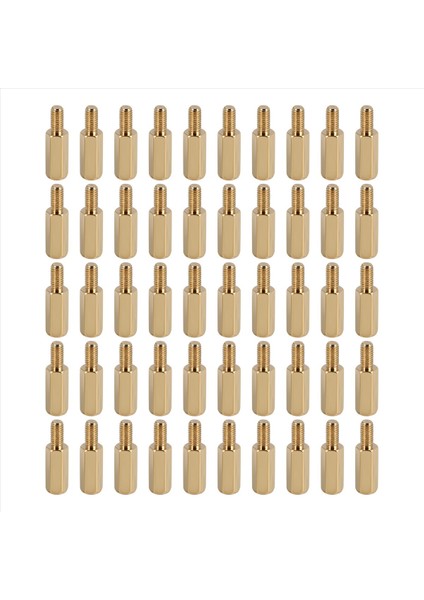 50 Pcs M3 Erkek x M3 Dişi 11MM Uzunluğunda Pirinç Vidalı Iplik Pcb Stand-Off (Yurt Dışından)