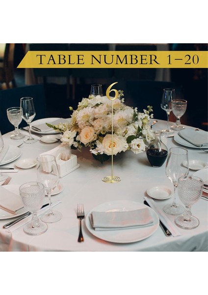 20 Pcs Metal Tablo Numaraları 1-20 Düğün Resepsiyonu Için Tablo Numaraları 12 Inç Parti Tablo Numarası Sağlam Tutucu Taban (Yurt Dışından) indirimleri