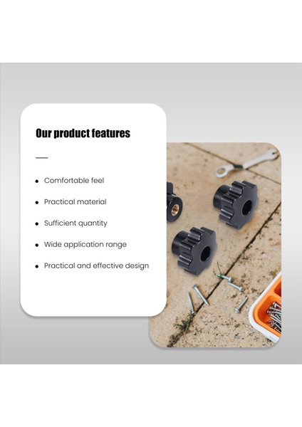 Makineler Mandal Kleman Kepçeli Fındık Düğme Kavrama M8 Dişi Iplik 6pcs (Yurt Dışından) modelleri