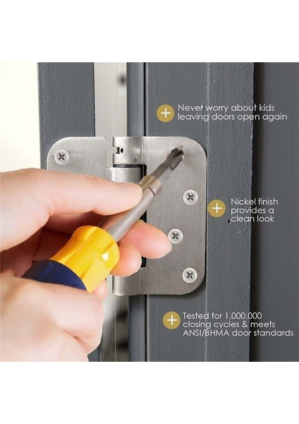 Otomatik Kapı Yakın Dolap Gardırop Çok Fonksiyonlu Çıkarılabilir Yay Menteşeleri Konumlandırma Kapısı Yakın, Gümüş (Yurt Dışından) indirimleri