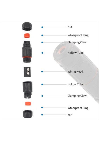 10PCS 2 Pin Vidalı Sıkıştırma Terminal Konnektörü Düz Endüstriyel Dış Mekan IP68 Su Geçirmez Yalıtım (Yurt Dışından) fiyatları