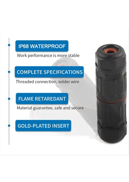 10PCS 2 Pin Vidalı Sıkıştırma Terminal Konnektörü Düz Endüstriyel Dış Mekan IP68 Su Geçirmez Yalıtım (Yurt Dışından) modelleri