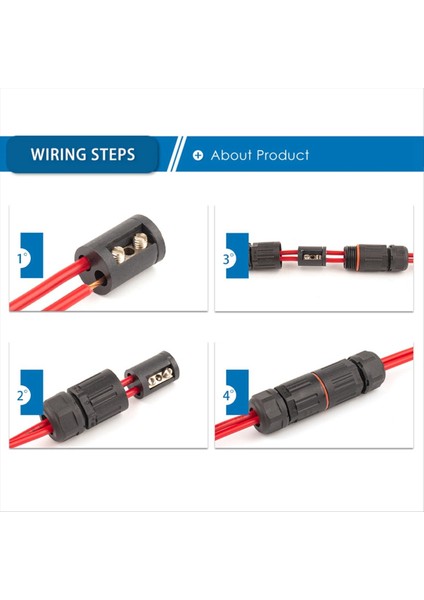 10PCS 2 Pin Vidalı Sıkıştırma Terminal Konnektörü Düz Endüstriyel Dış Mekan IP68 Su Geçirmez Yalıtım (Yurt Dışından) indirimleri