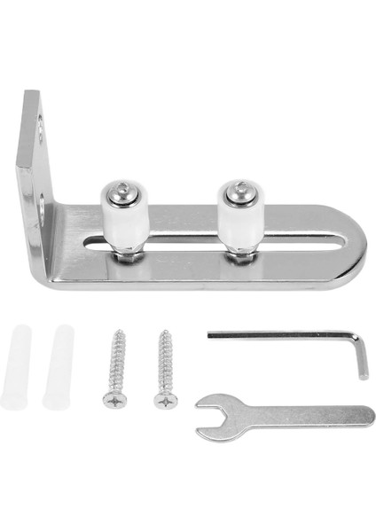 Modern Krom Sürgülü Barn Kapı Zemin Kılavuzu Balo Yatakları Tüm Boyut Kapı Için Ayarlanabilir Kalma Silindir Duvar Montaj Sistemi (Yurt Dışından)