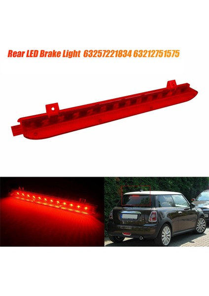 Araba Üçüncü Yüksek Fren Işığı 63212751575 63257221834 Bmw Mini Cooper R55 R56 R60 2005-2016 Arka LED Fren Işığı Kırmızı (Yurt Dışından) modelleri