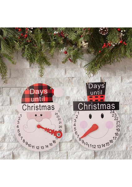 Ahşap Santa-Snowman Noel-Medıllı Takvim, Noel-Medeft Koleksiyonu Dekoratif Yeniden Kullanılabilir Ahşap Geri Sayım Takvimi (Yurt Dışından) fiyatları