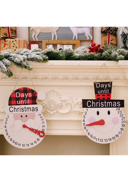 Ahşap Santa-Snowman Noel-Medıllı Takvim, Noel-Medeft Koleksiyonu Dekoratif Yeniden Kullanılabilir Ahşap Geri Sayım Takvimi (Yurt Dışından) indirimleri