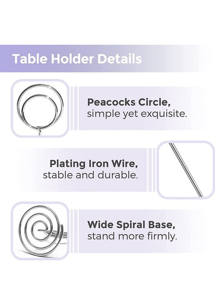 Tablo Numarası Tutucular 20PCS - 2 Inç Mini Yer Kart Tutucu Kısa Tablo Numarası Düğün Partisi (Gümüş) (Yurt Dışından) fiyatları