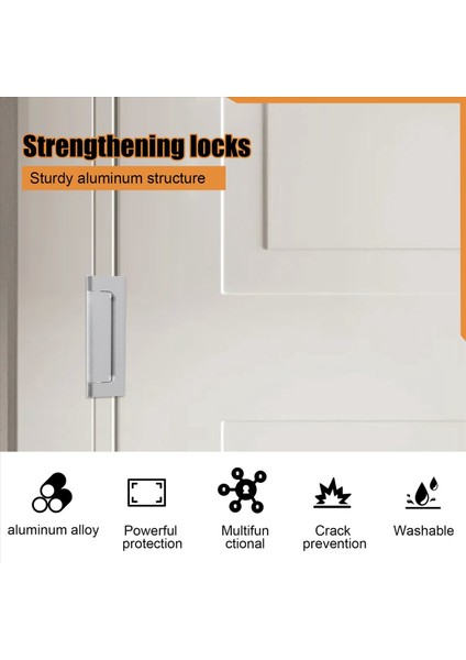 3 Adet Kapı Takviye Kilidi, Alüminyum Alaşım U Kapı Takviye Kilidi 3inch Güvenlik Kapı Kilidi Ev Geçirmez Kapı Durdurucu (Yurt Dışından) fırsatları