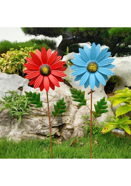 Kırmızı Metal Daisy Bahçe Bahçeleri Dekor, Metal Çiçek Çubuğu Açık Dekorasyonlar, 3D Daisy Sehpa Yard Sanat Duvar Için (Yurt Dışından) fırsatları