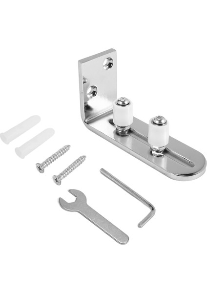 Modern Krom Sürgülü Barn Kapı Zemin Kılavuzu Balo Yatakları Tüm Boyut Kapı Için Ayarlanabilir Kalma Silindir Duvar Montaj Sistemi (Yurt Dışından) fiyatları