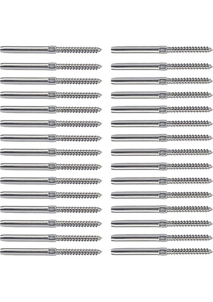 30PCS Swage Lag Vidaları 1/8 Inç Kablo Korkuluk Sistemi Merdiven Güverte Ahşap Donanım Donanımı Donanım (Yurt Dışından)