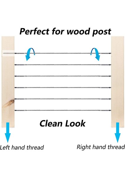 30PCS Swage Lag Vidaları 1/8 Inç Kablo Korkuluk Sistemi Merdiven Güverte Ahşap Donanım Donanımı Donanım (Yurt Dışından) fırsatları