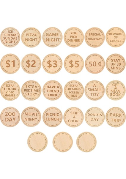 Çocuklar Paskalya Yumurta Dolgular- Ahşap Paskalya Ödül Jetonları, Paskalya Ödülleri Dolgulu Paralar, Aile Gecesi Tokenleri, Benzersiz Aile, B (Yurt Dışından)