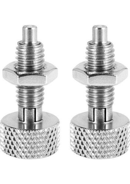 2pcs El Geri Çekilebilir Yay Piston, M16 Paslanmaz Çelik Hızlı Serbest Bırakma Pimi Kilit Pimi Somun ve Tuzlu Sap (Yurt Dışından)