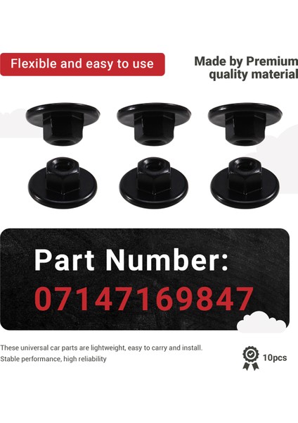 50PCS Araba Şasi Arka Tampon Altıgen Kafa Fıstığı Klipler Dekoratif Fiksatör Fıstığı 07147169847 Bmw Mini Için (Yurt Dışından) fırsatları