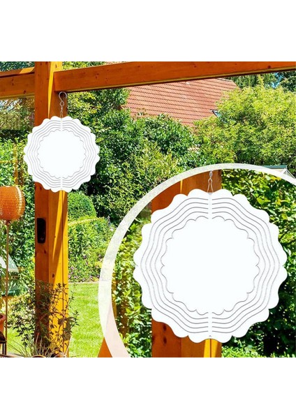 8 Adet Süblimasyon Rüzgar Spinner Boşluklar 8 Inç Rüzgar Spinner Süblimasyon Isı Pres Transferi Diy Hediye Round (Yurt Dışından) modelleri