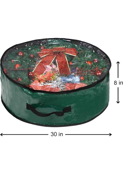 Çelenk Depolama Çantası Şeffaf Pencereli Çelenk Konteyneri Tatil Depolama Için Uygundur (Yurt Dışından) fiyatları