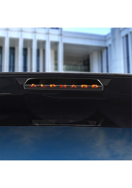 Toyota Alphard 40 Serisi 2023+ Yüksek Montajlı Fren Işığı Üçüncü Fren Kuyruk Işık Döşeme Paslanmaz Çelik Uçak Siyah (Yurt Dışından) indirimleri
