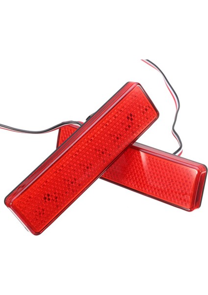 2x Kırmızı Araba Arka Tampon Reflektör Sinyali LED Kuyruk Durdurma Fren Lambası Vauxhall Opel Vivaro Movano (Yurt Dışından)