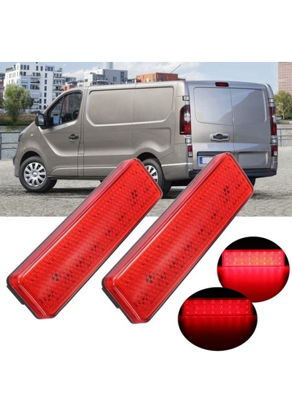2x Kırmızı Araba Arka Tampon Reflektör Sinyali LED Kuyruk Durdurma Fren Lambası Vauxhall Opel Vivaro Movano (Yurt Dışından) fiyatları