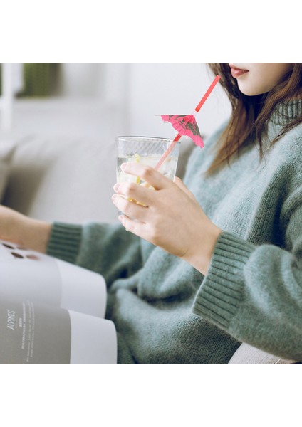 50 Şemsiye Parasol Içme Samanları, Hawaiian Beach Kokteyl Luau Parti Dekorasyonları Malzemeleri (Yurt Dışından) fiyatları