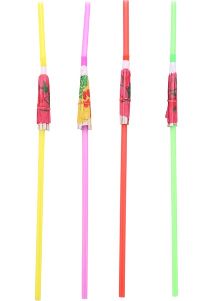 50 Şemsiye Parasol Içme Samanları, Hawaiian Beach Kokteyl Luau Parti Dekorasyonları Malzemeleri (Yurt Dışından) fırsatları