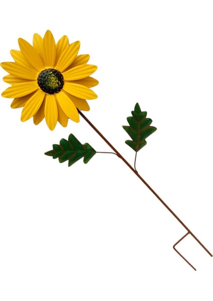 Sarı Metal Daisy Bahçe Bahçeleri Dekor, Metal Çiçek Çubuğu Açık Dekorasyonlar, 3D Daisy Sehpa Yard Sanat Duvar Için (Yurt Dışından) indirimleri